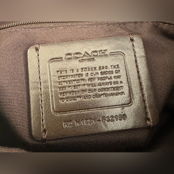 Coach Lexy Metallic Platinum Gold Triple Compartment Shoulder Bag EUC - Picture 12 of 14